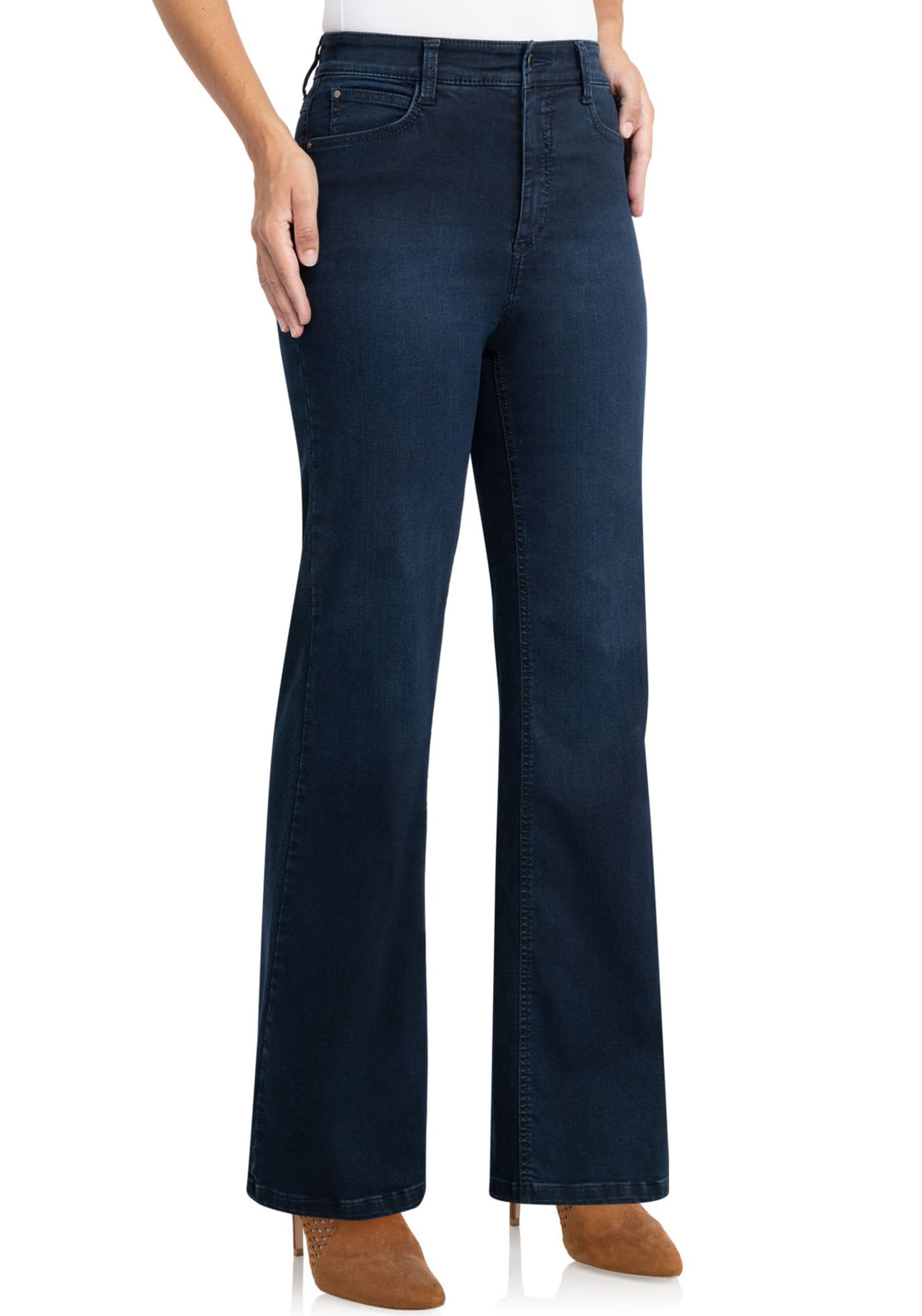 wonderjeans Flared Jeans in Blue: front