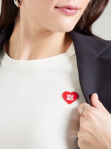 HUGO Sweter 'Sarpha' w kolorze biały