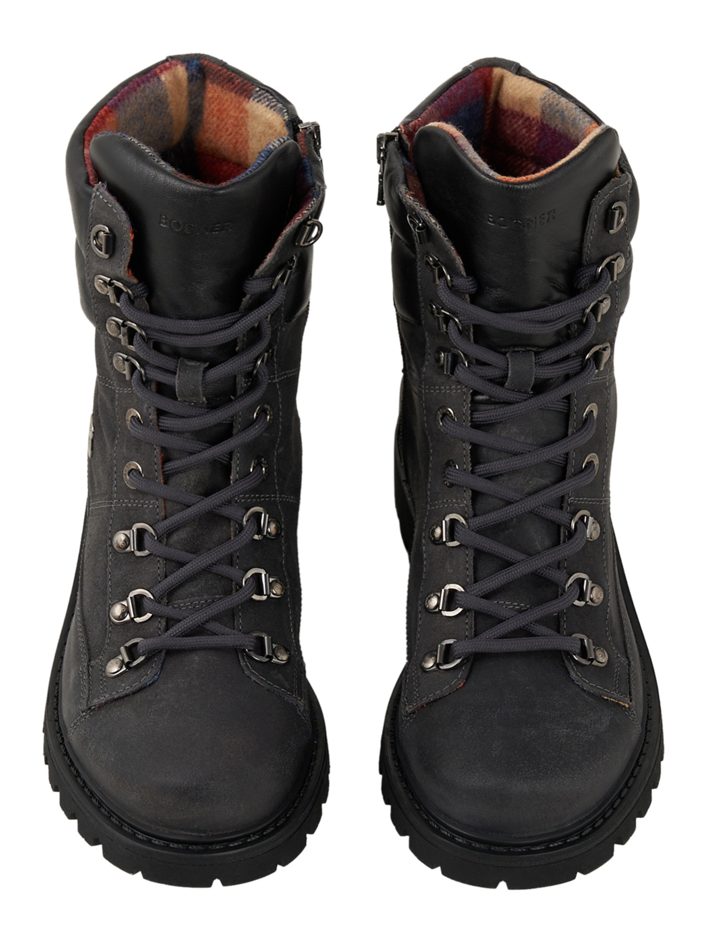 BOGNER Lace-Up Boots 'Helsinki' in Grey
