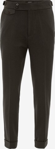 Antioch Slim fit Pleated Pants in Green: front