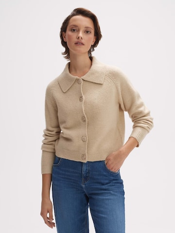 OPUS Knit Cardigan 'Dipina' in Beige: front