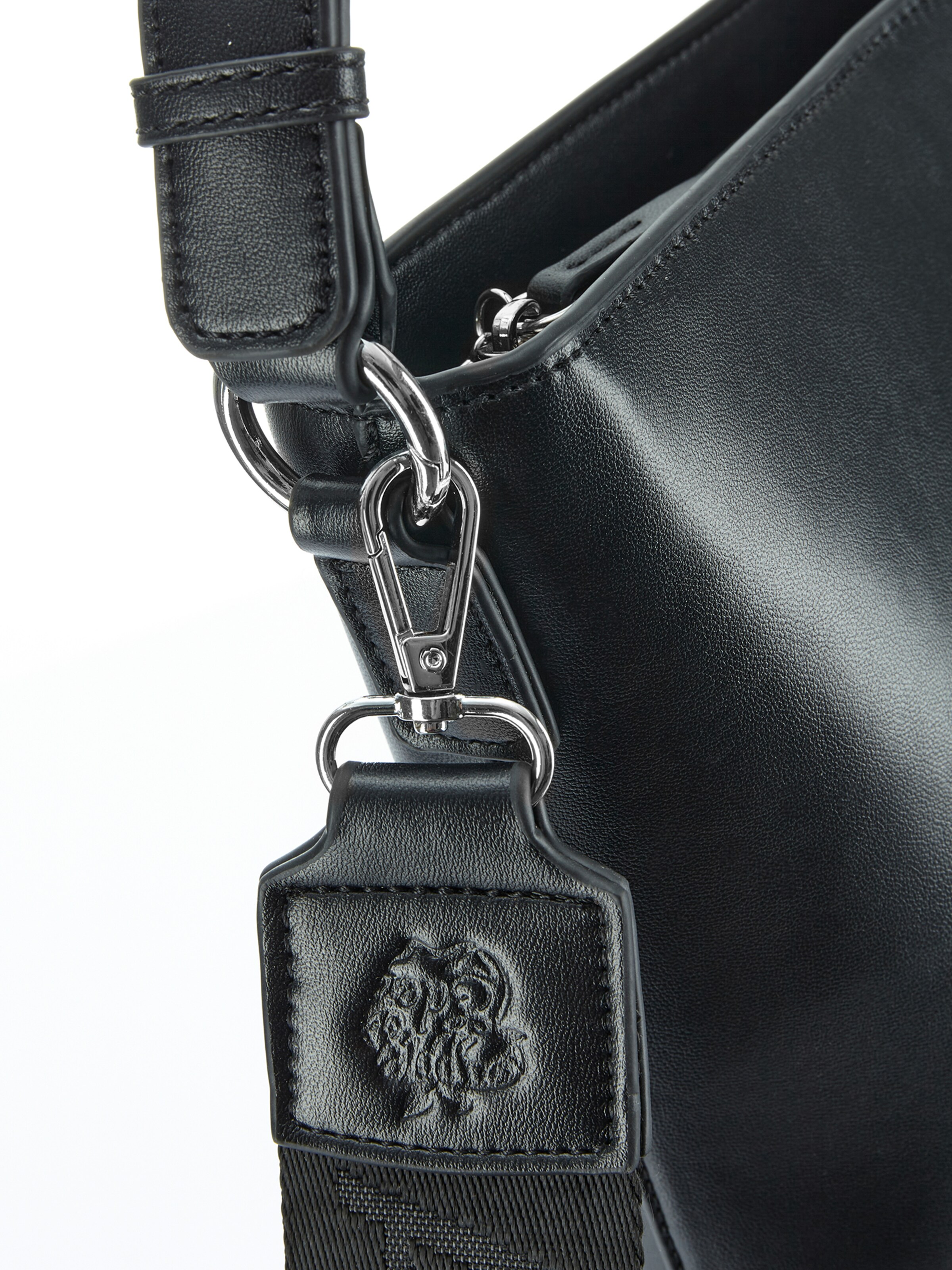 Apple of Eden Tasche 'ANTWERPEN' hochwertige silberfarbene Metalldetails in Schwarz