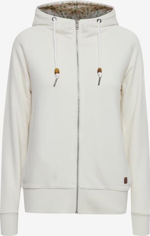 Oxmo Zip-Up Hoodie 'ULLA' in Beige: front