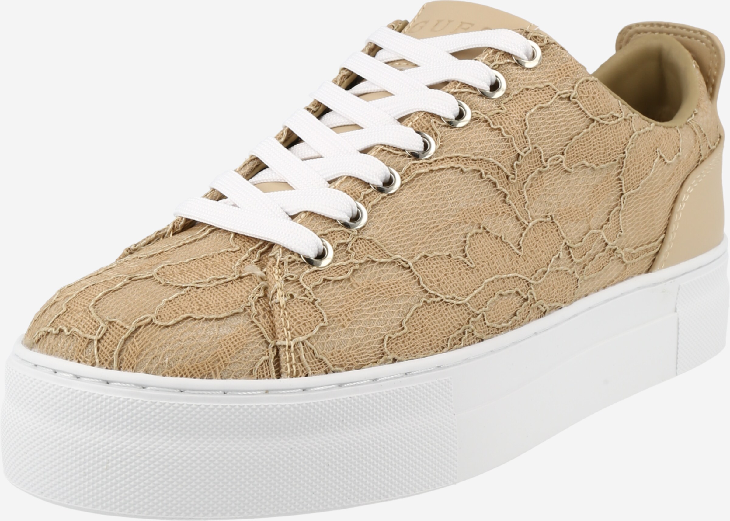 GUESS Giaa6 Scarpe Da Ginnastica Donna - Bianco 140, Taglia 40 EU - Sneaker Alla Moda Con Tacco 3,7 Cm