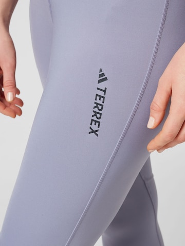 ADIDAS TERREX Regular Workout Pants 'Multi ' in Purple