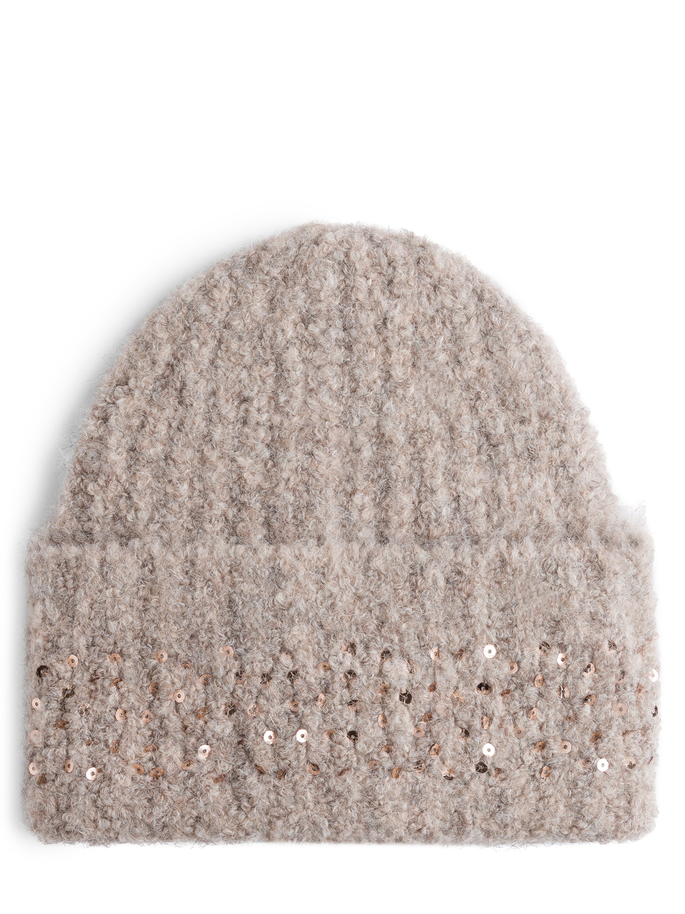 Marie Lund Beanie in Beige: front