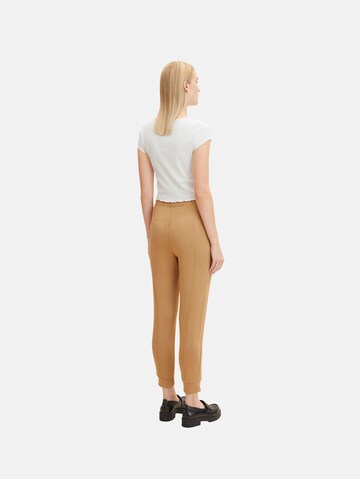 TOM TAILOR Tapered Broek in Beige