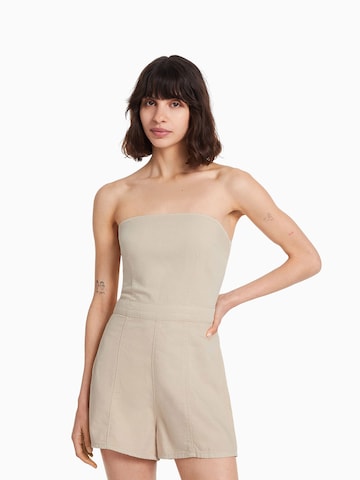 Bershka Jumpsuit in Beige: Vorderseite