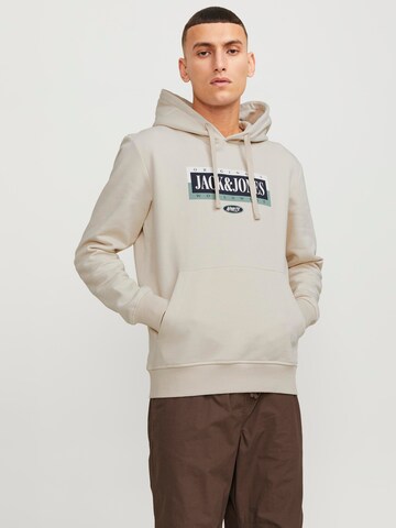 JACK & JONES Sweatshirt 'Cobin' in Beige: predná strana