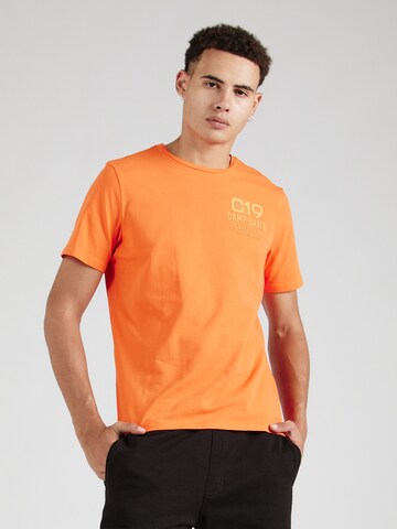 T-Shirt CAMP DAVID en orange : devant