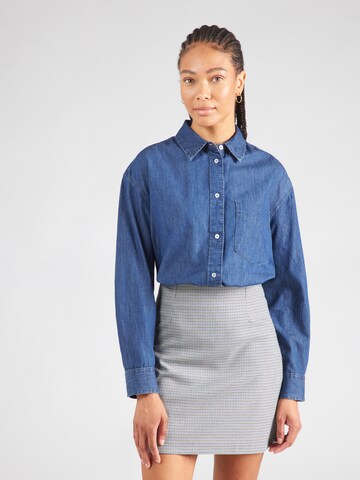 Camicia da donna di UNITED COLORS OF BENETTON in blu: frontale