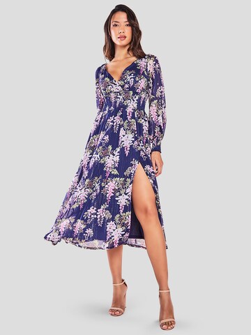 Robe GODDIVA en bleu : devant