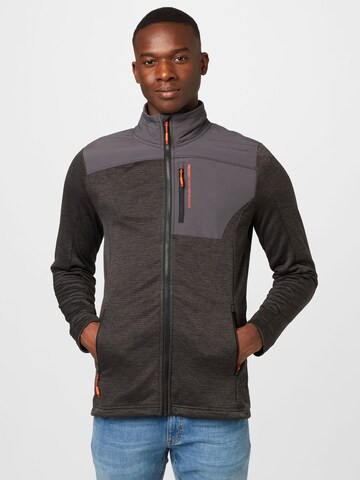 PROTEST Athletic fleece jacket 'HAMMEREN' in Grey: front