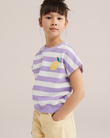 WE Fashion Свитер в Лиловый: спереди