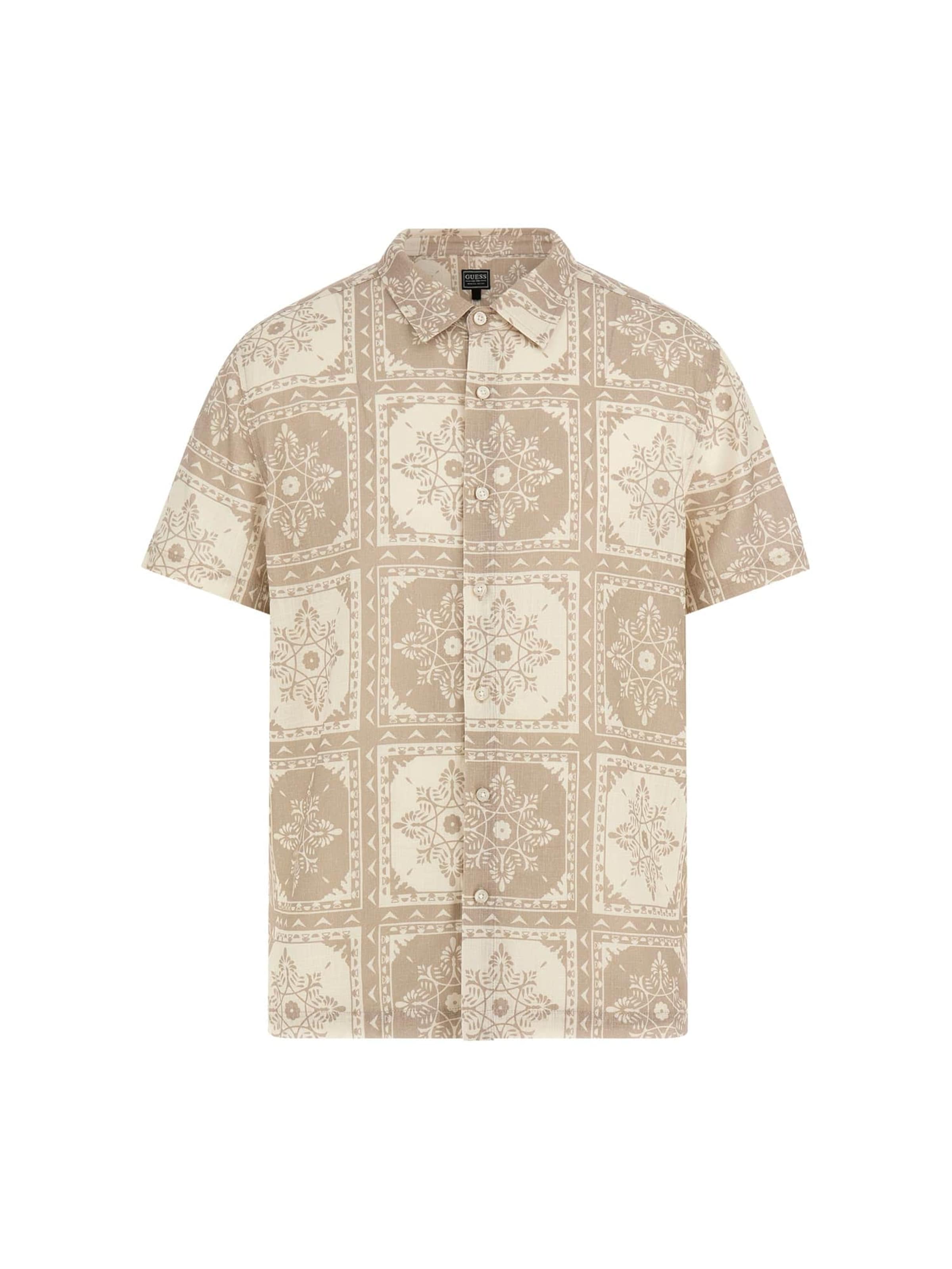 GUESS Regular Fit Hemd in Beige: Vorderseite