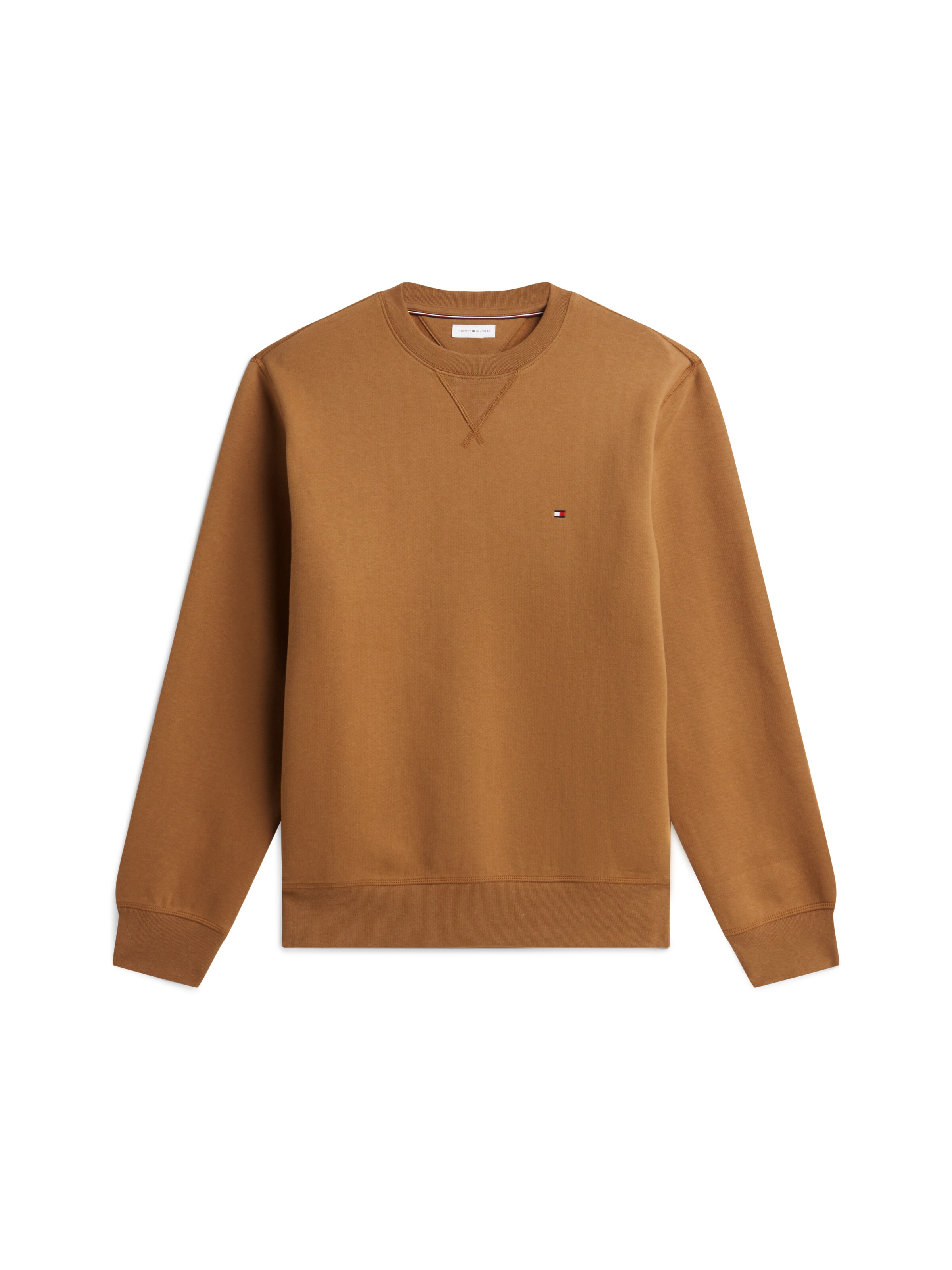TOMMY HILFIGER - Sweatshirt 'ESS SEASONAL' em castanho: frente