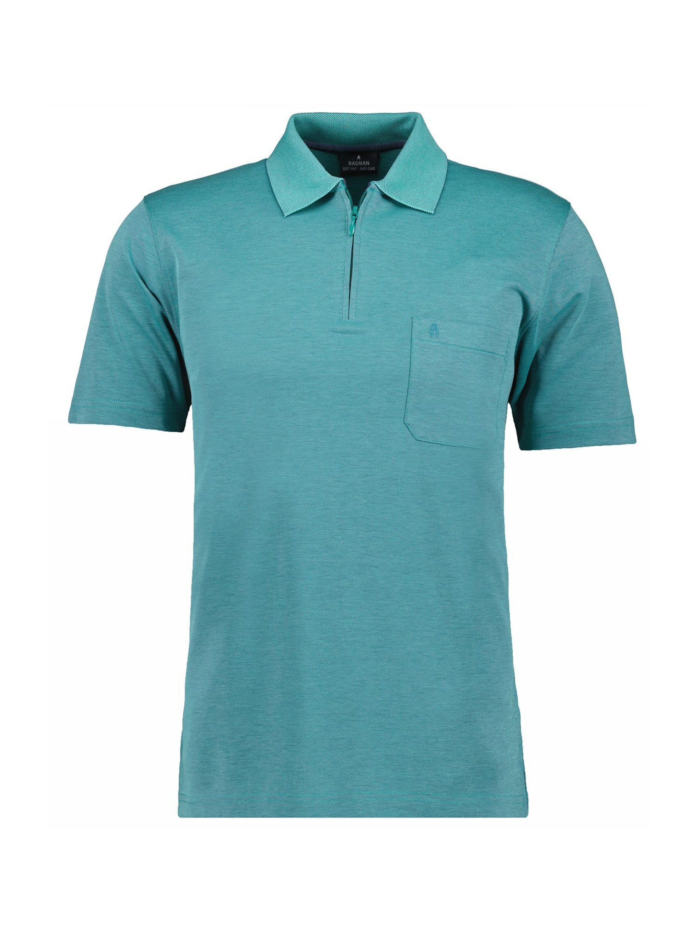 Ragman Poloshirt in Blau: Vorderseite