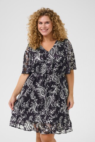 Robe 'Lectra' KAFFE CURVE en noir : devant