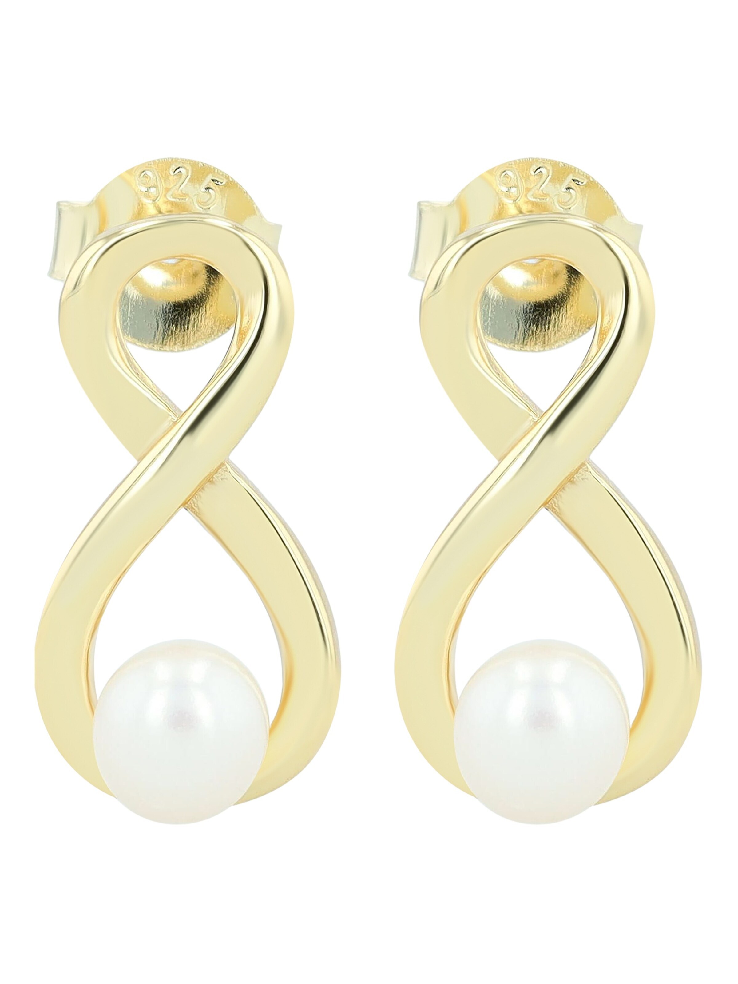 Akzent Earrings '"Meggi" aus 925 Sterlingsilber, rhodiniert, langlebig' in Gold: front