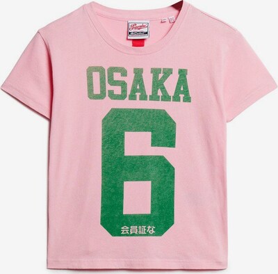 Superdry T-shirt 'Osaka 6' en vert / rose, Vue avec produit