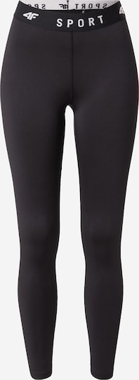 Pantaloni sport 4F pe negru / alb, Vizualizare produs