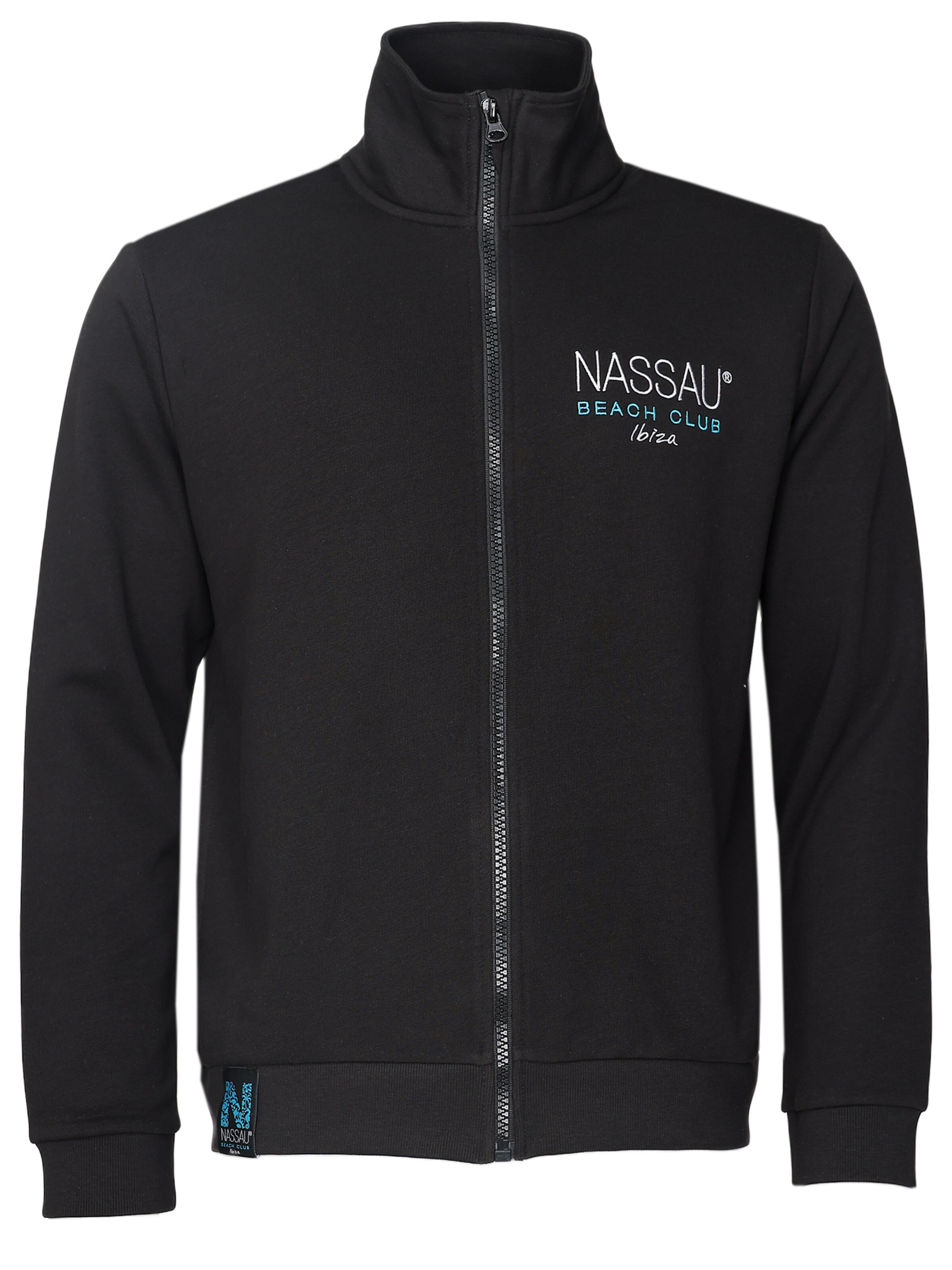 NASSAU Beach Club Sweatjacke in Schwarz: Vorderseite