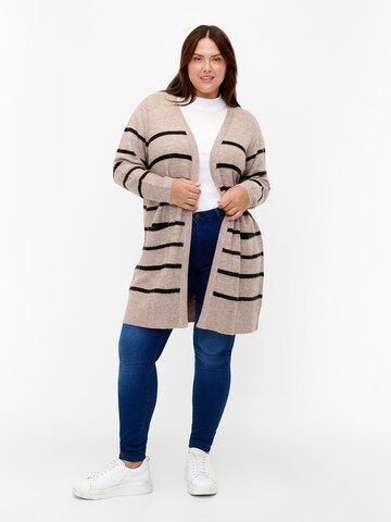 Cardigan 'SANDIE' Zizzi en beige