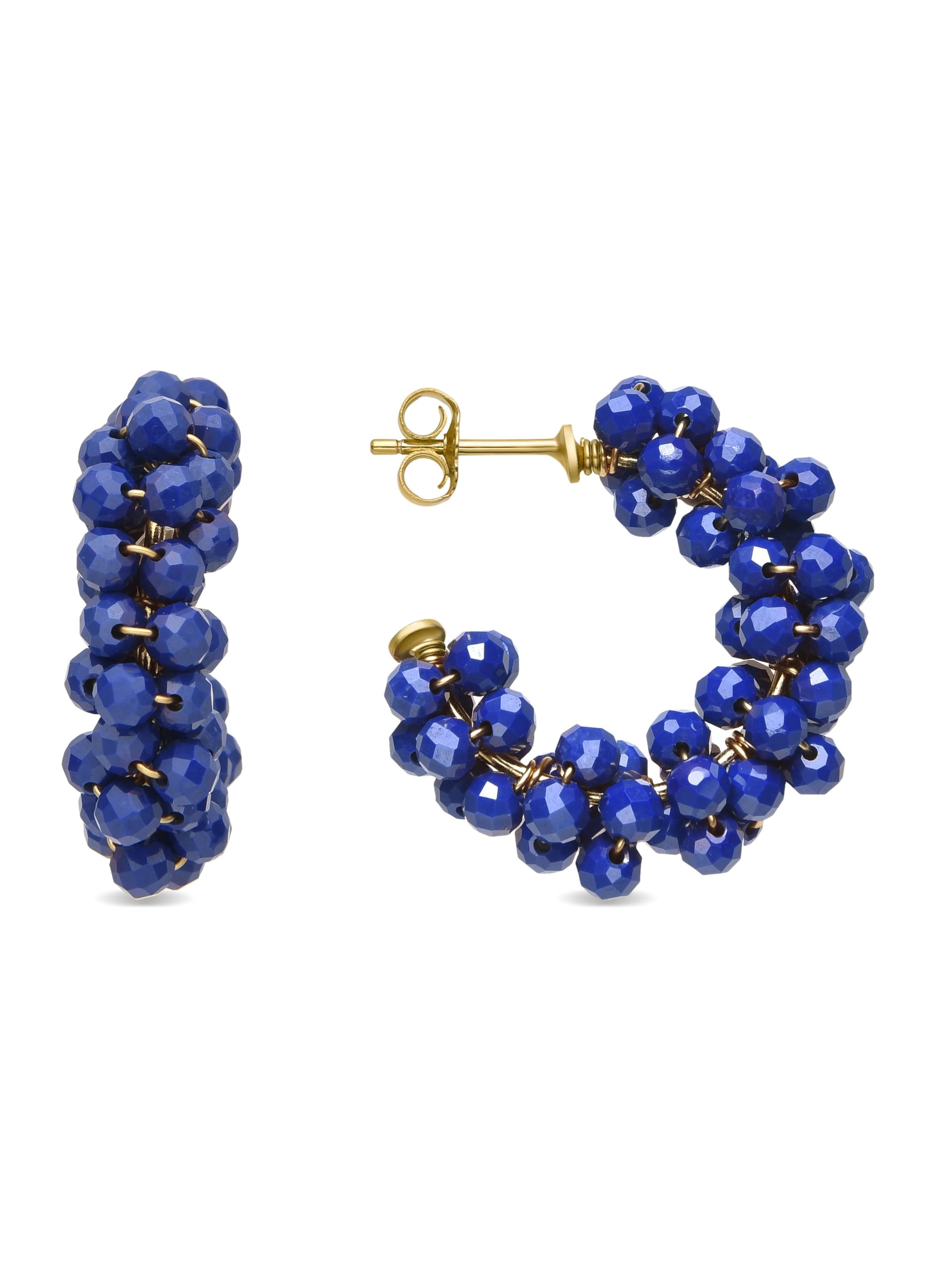 Luxenter Øreringe 'Silka' i blå: forside