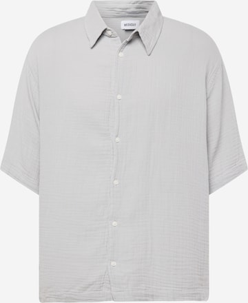 WEEKDAY Comfort fit Button Up Shirt in Grey: front