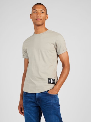 Calvin Klein Jeans - Camisa em bege: frente