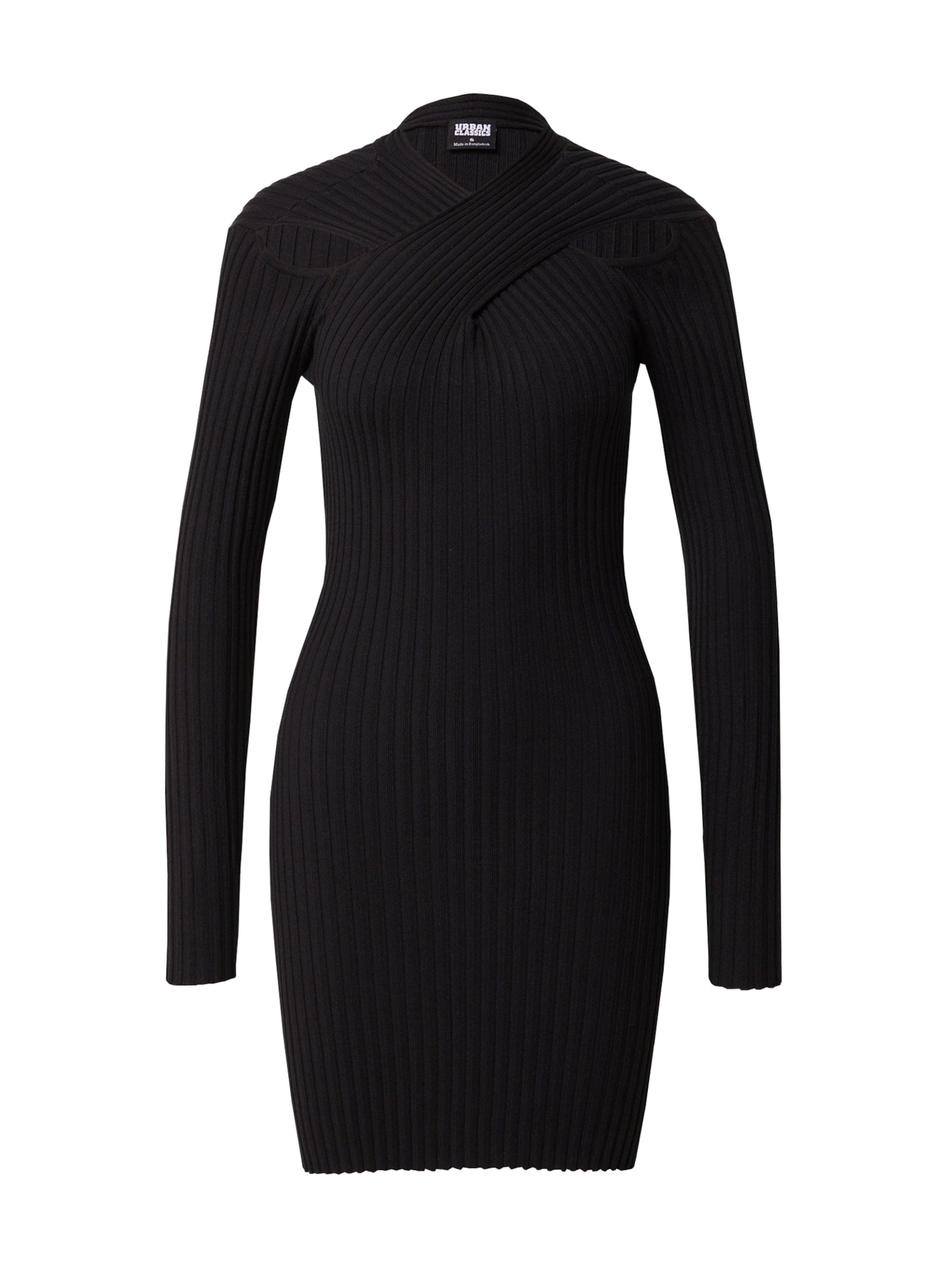 Urban Classics Knit dress in Black: front