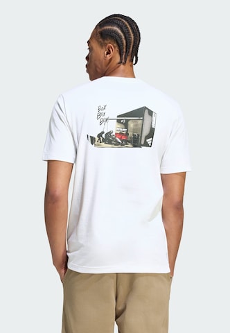 T-Shirt fonctionnel 'MOTORSPORT BOX 3' ADIDAS SPORTSWEAR en blanc : devant
