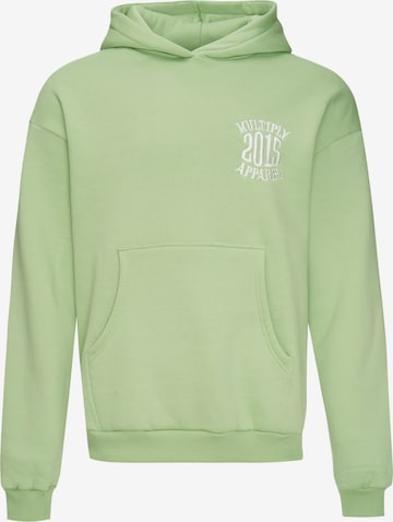 Multiply Apparel Sweatshirt 'Twentyfifteen' in Green: front