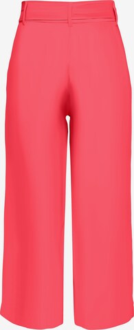 ONLY Wide leg Pleat-front trousers 'Caro' in Pink