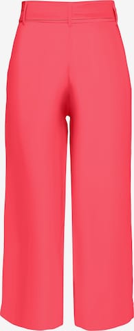 ONLY Wide leg Pleat-Front Pants 'Caro' in Pink