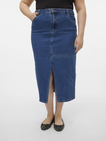 Vero Moda Curve Skirt 'VMCVERI' in Blue