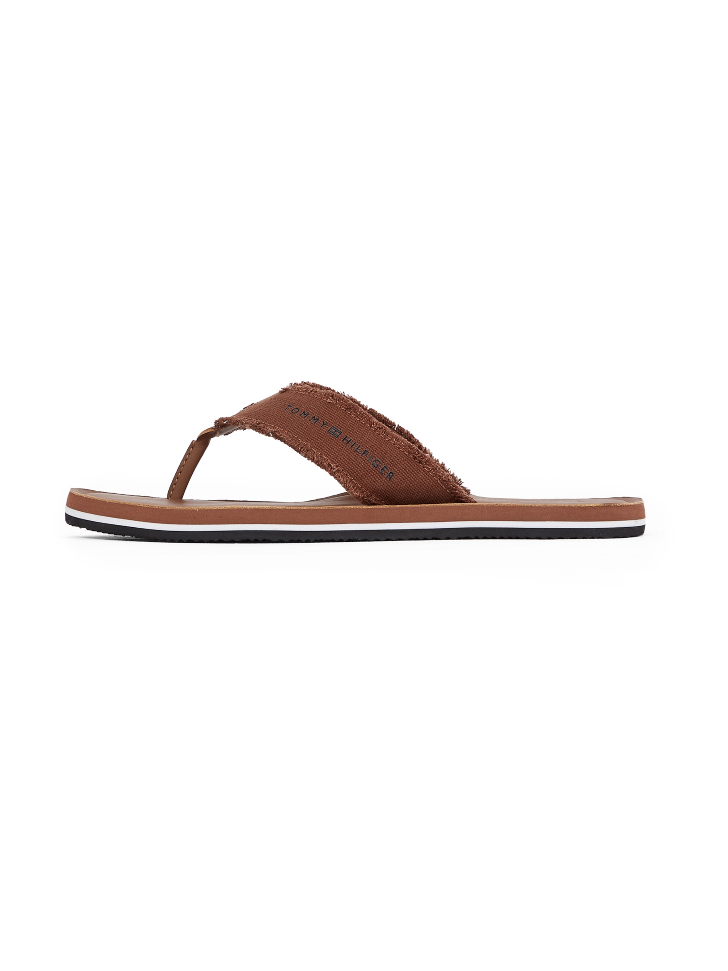 TOMMY HILFIGER T-bar sandals in Brown: front
