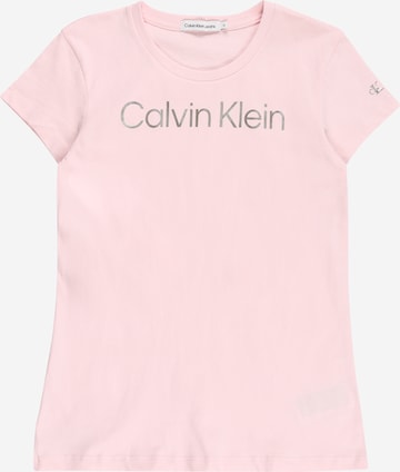 Calvin Klein Jeans - Camiseta en rosa: frente