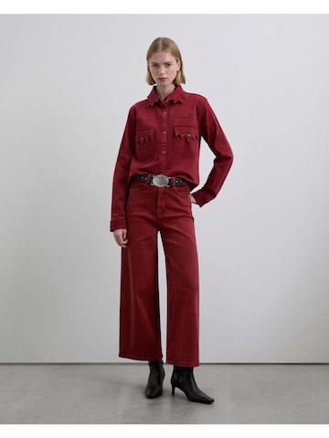 Scalpers Wide leg Τζιν σε κόκκινο: μπροστά