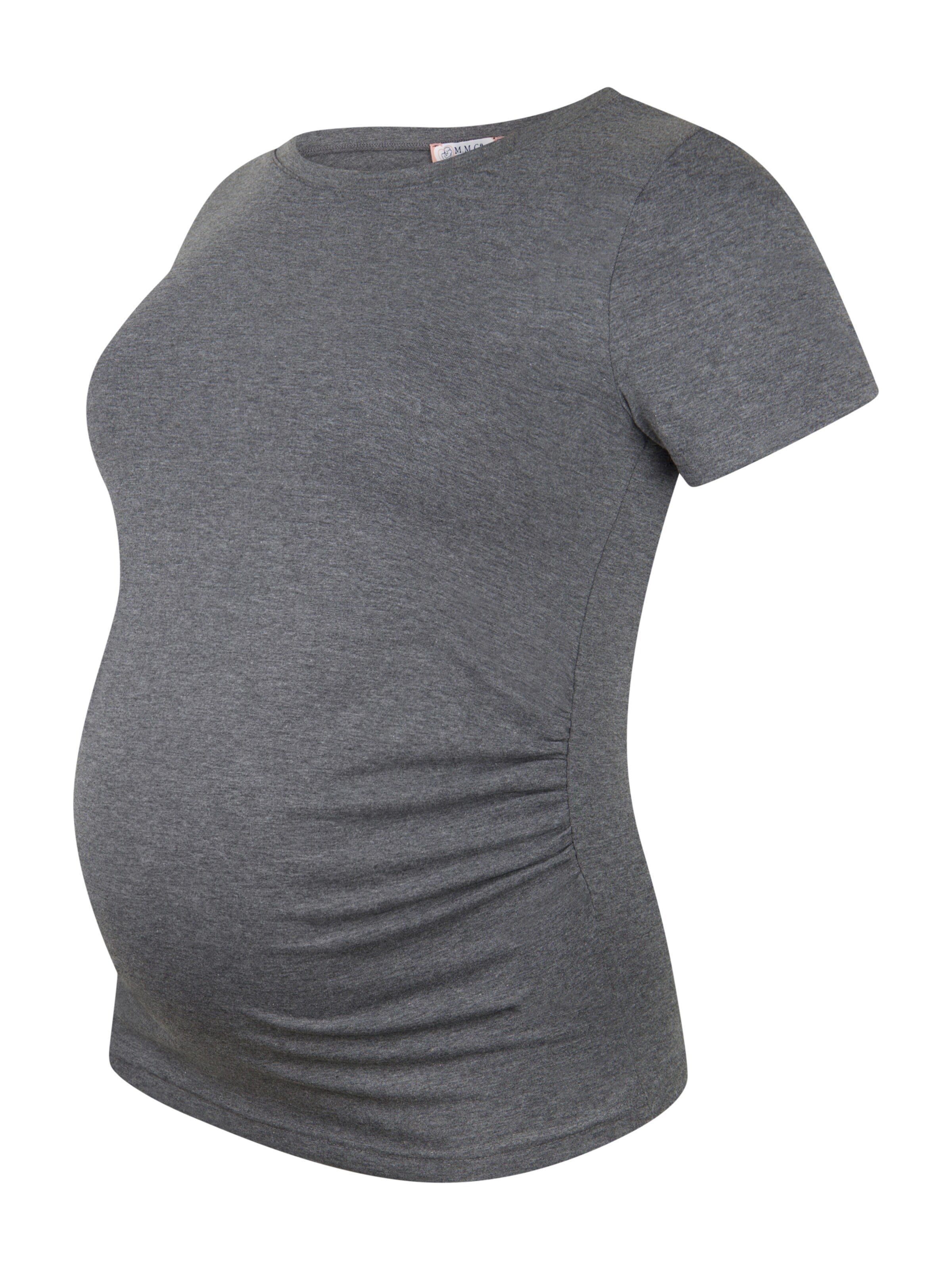 M.M.C. Shirt 'Basic Umstandsmode Kurzarm' in Grey