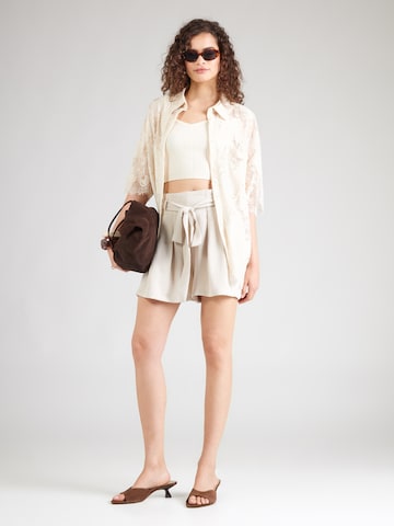 Wide leg Pantaloni cutați 'Lia' de la ABOUT YOU pe bej