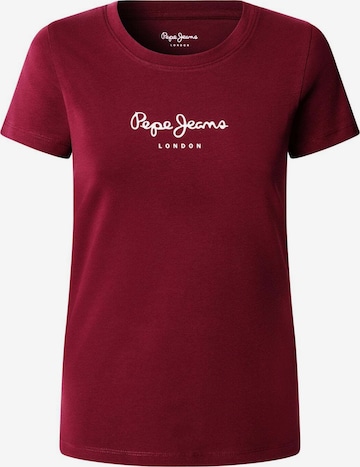 T-shirt 'Virginia' Pepe Jeans en rouge : devant