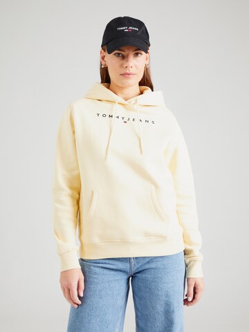 geltona Tommy Jeans Megztinis be užsegimo: priekis
