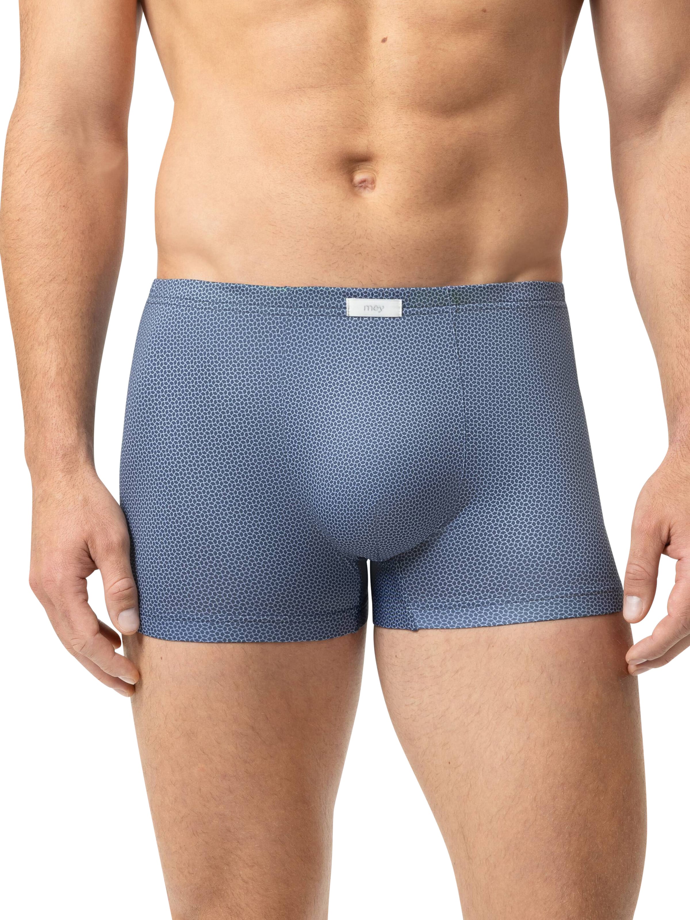 Mey Boxershorts 'Curved Lines' in Blau