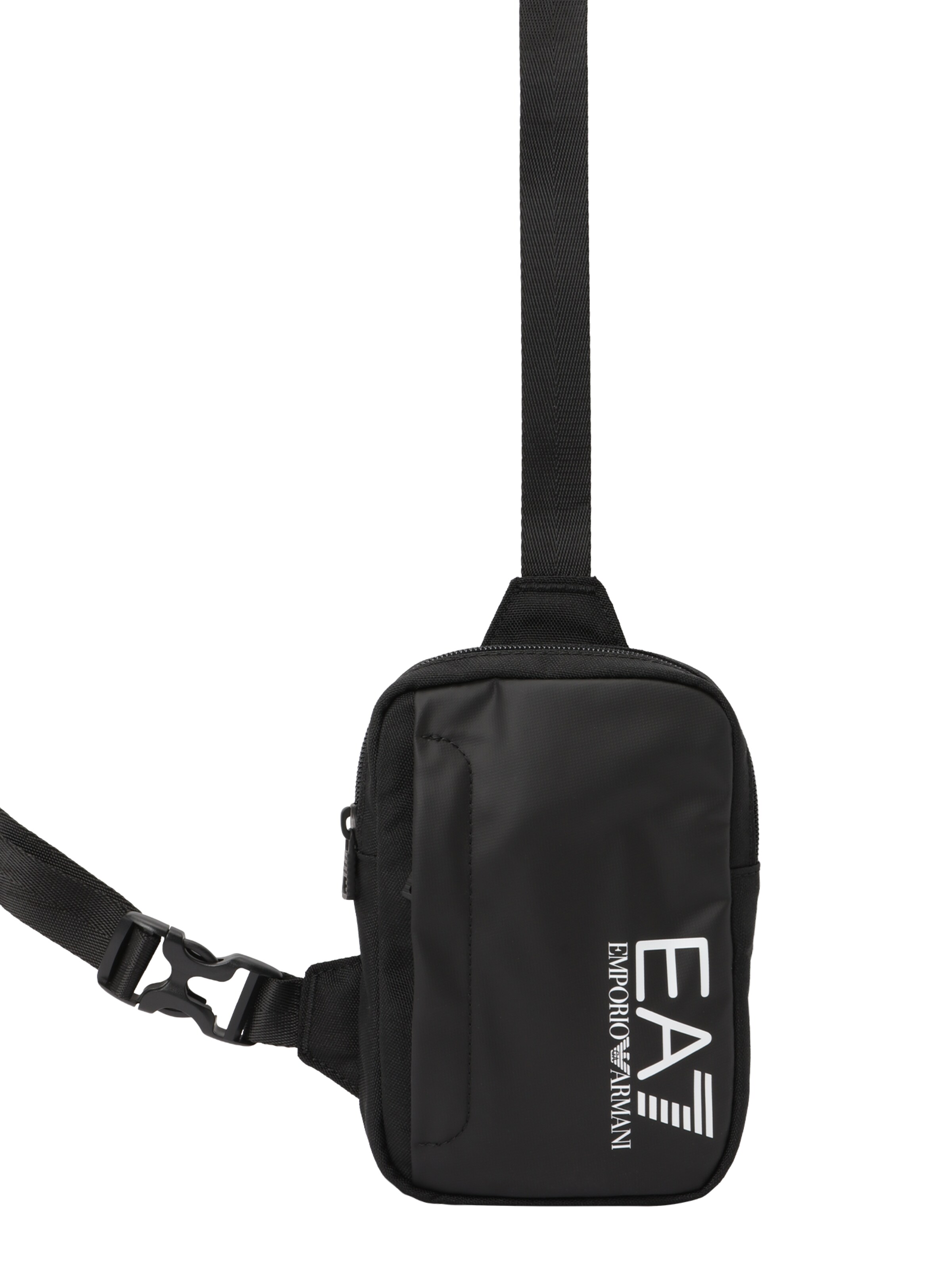 Borsa a tracolla di EA7 Emporio Armani in nero: frontale