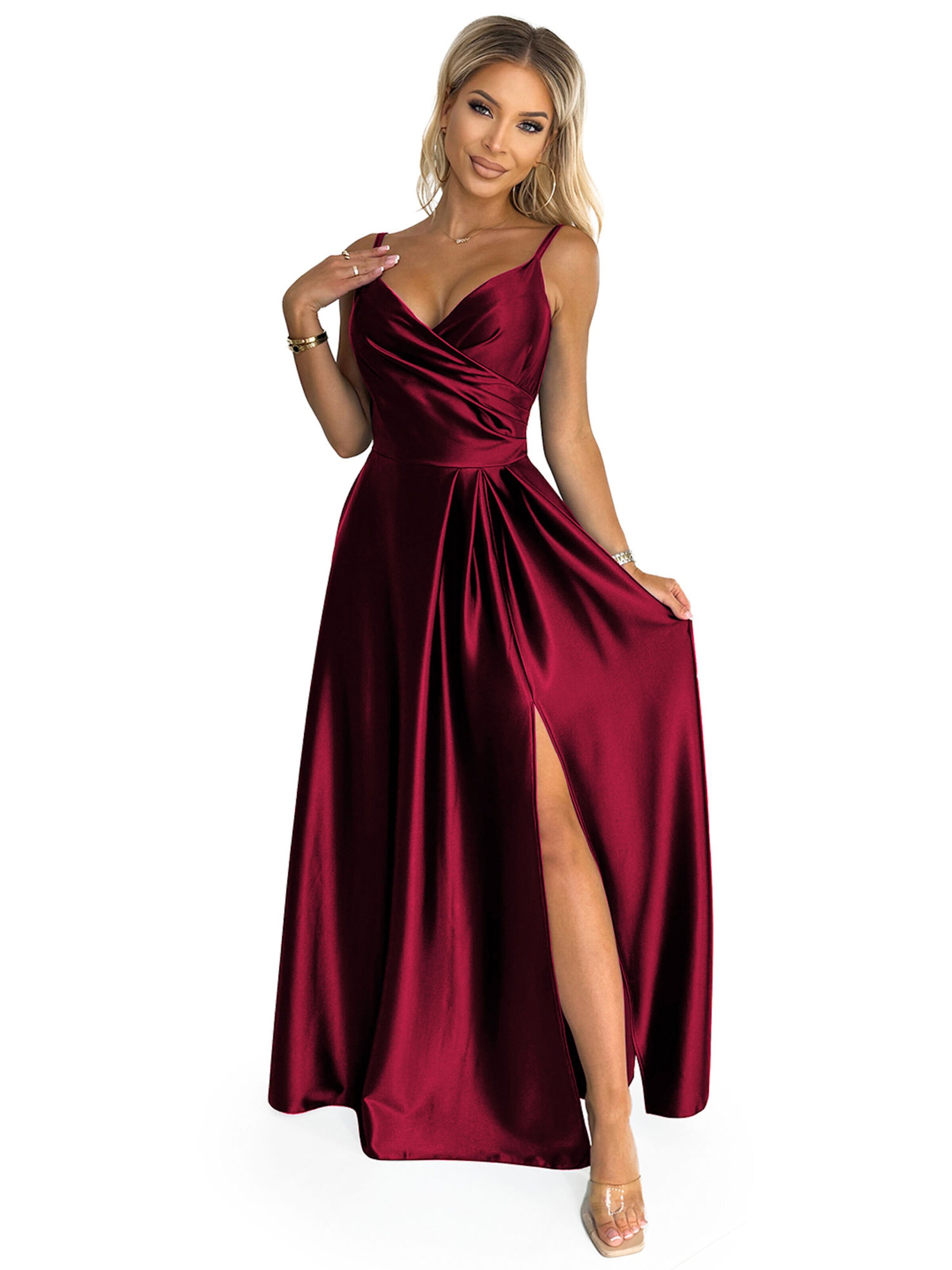 Numoco Abendkleid 'Maxikleid Chiara'‌‌‌ in Rot: Vorderseite