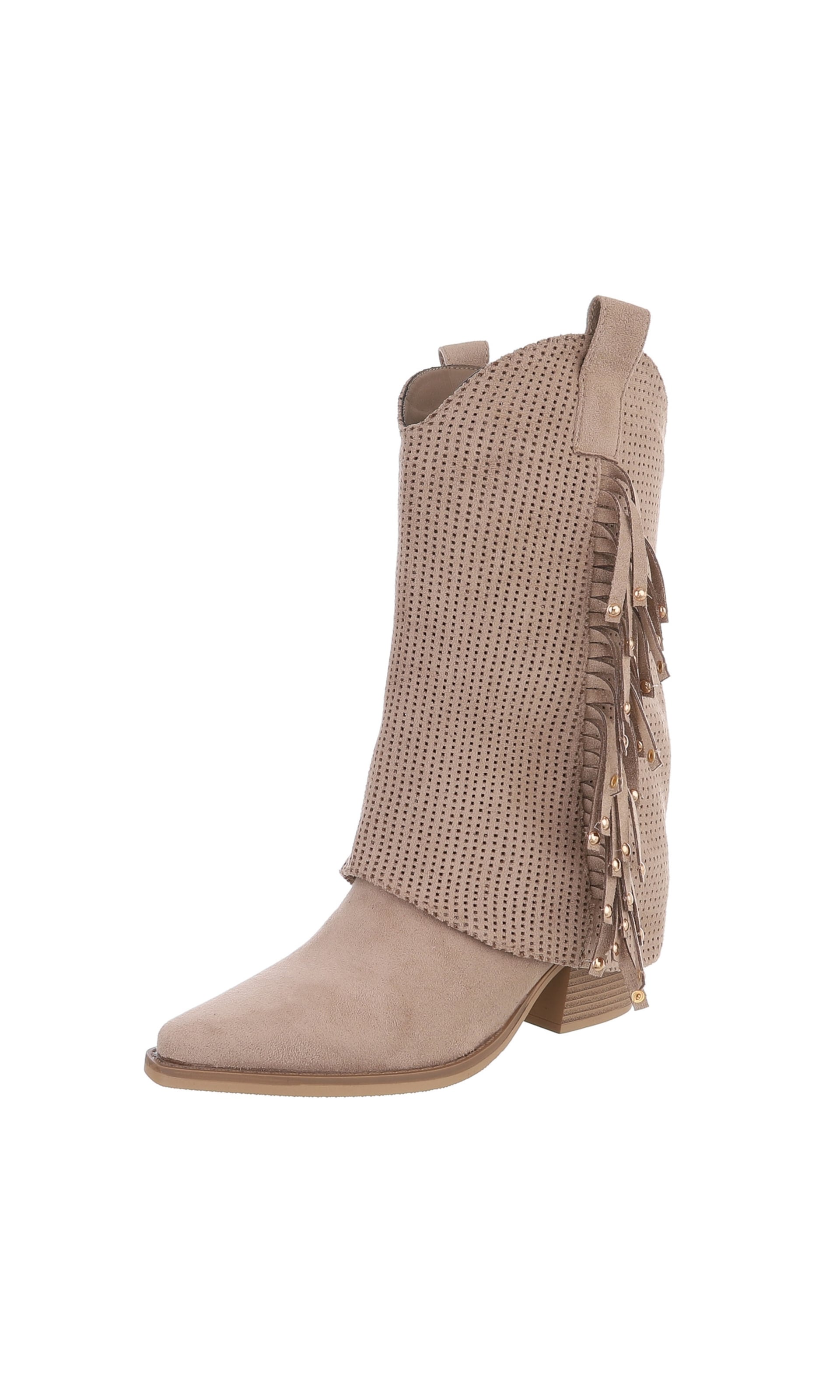 Ital-Design Cowboystiefel in Braun: Vorderseite