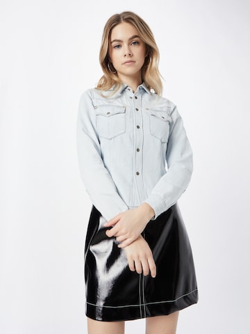 DIESEL Blouse 'DE-RIN' in Blauw: voorkant