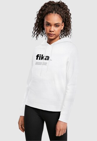 Mister Tee Plus Size Sweatshirt 'Fika' in Weiß: predná strana