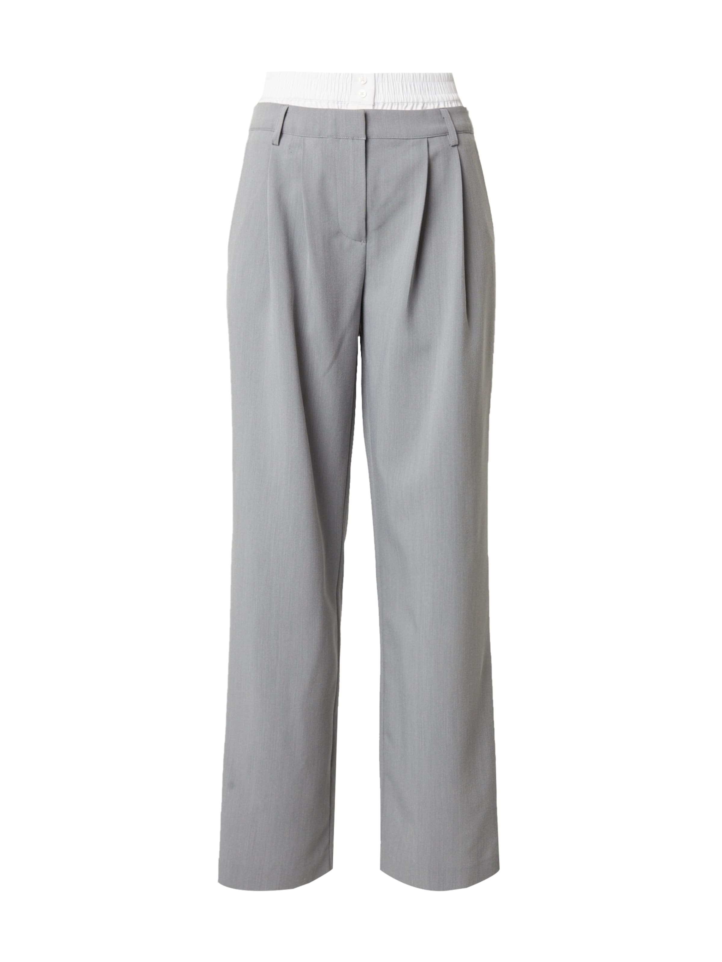 LeGer by Lena Gercke Loosefit Παντελόνι πλισέ 'Dilane' σε γκρι: μπροστά